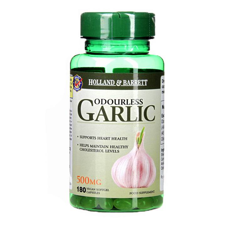 Holland & Barrett Odourless Garlic Vegan 500mg 180 Capsules